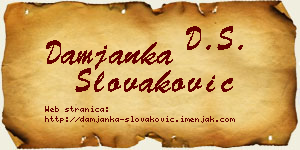 Damjanka Slovaković vizit kartica